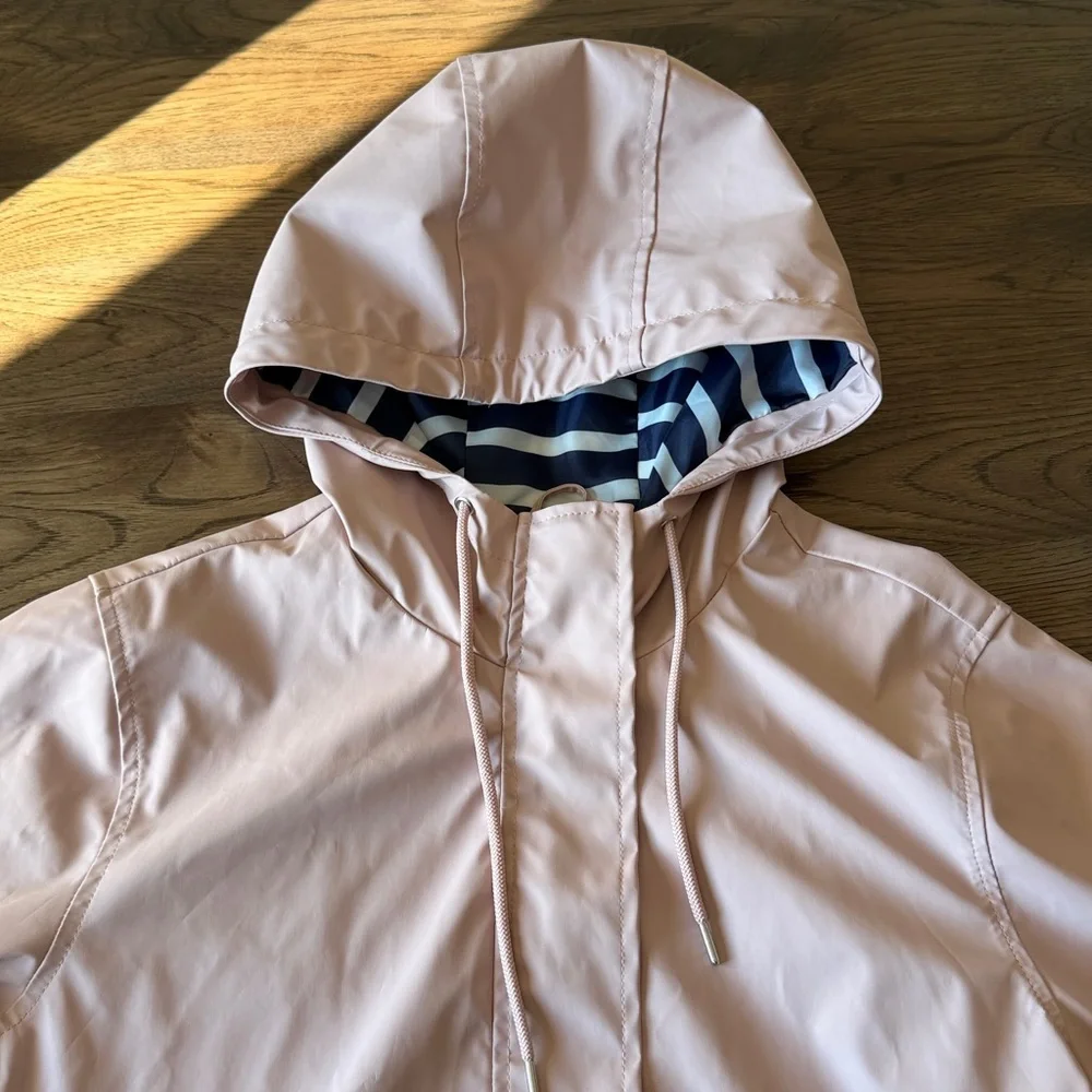 Jade & Ivory Women's Large Light Pink Full Zip Rain Jacket